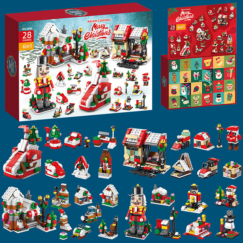 クロスボーダー 2025 クリスマスユニコーンブラインドボックス手引きカレンダーカウントダウン子供の氷と雪 DIY ジュエリービルディングブロックおもちゃ|undefined