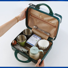 Bincoo High-Quality Outdoor Travel Drip Coffee Set with Moka Pot Set Storage Bag, Portable Handheld Box