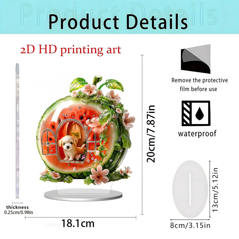 跨境新品独角兽白马和仙子2D亚克力平面立牌家居桌面装饰礼物摆件|undefined