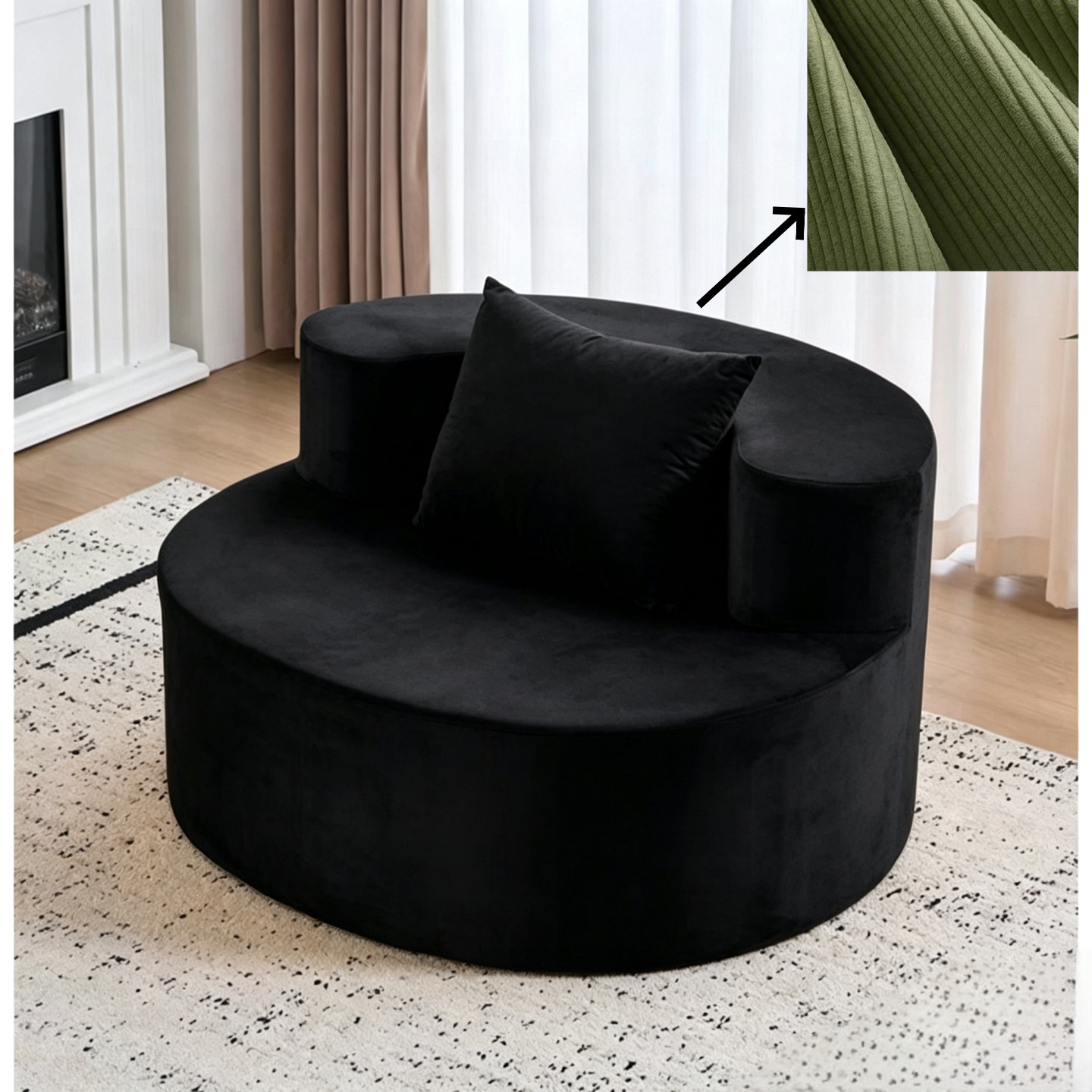 Sofá de compresión transfronteriza de comercio exterior sofá perezoso redondo para dormir y acostarse en la sala de estar dormitorio simple ocio sofá individual