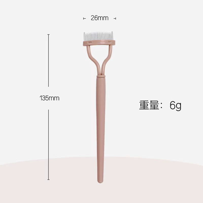 Foldable Semi-Curved Eyelash Comb, Portable Steel-Needle Tool, Multi-style Handles