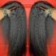 African wig European and American Yaki chemical fiber wig T lace black long straight hair fluffy natural headgear