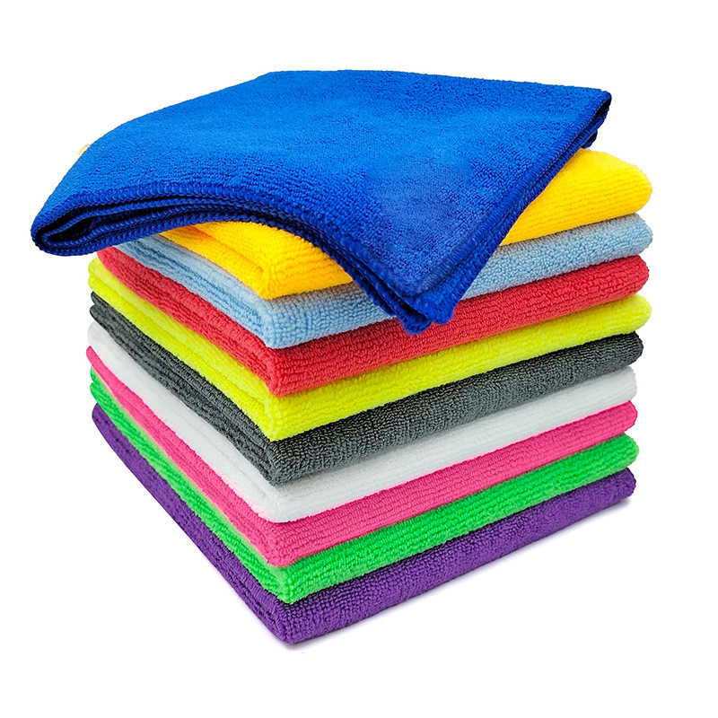 Cross-Border Color Household Cleaning Cloth Microfiber Wet and Dry Rag Kitchen Degreasing Dish Towel