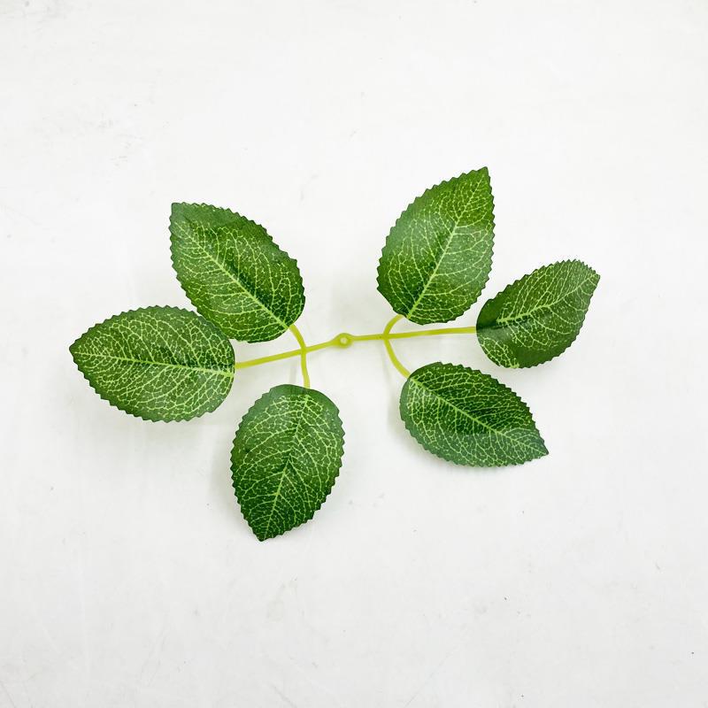 Manufacturer Supplies Six-Leaf Silk Screen Rose Leaves, Silk Screen Flower Rose Artificial Leaves, Six-Leaf Rose Fabric for Wedding Use Manufacturer Supplies Six-Leaf Silk Screen Rose Leaves, Silk Screen Flower Rose Artificial Leaves, Six-Leaf Rose Fabric for Wedding Use