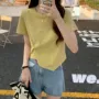 不规则高腰半袖夏季t恤