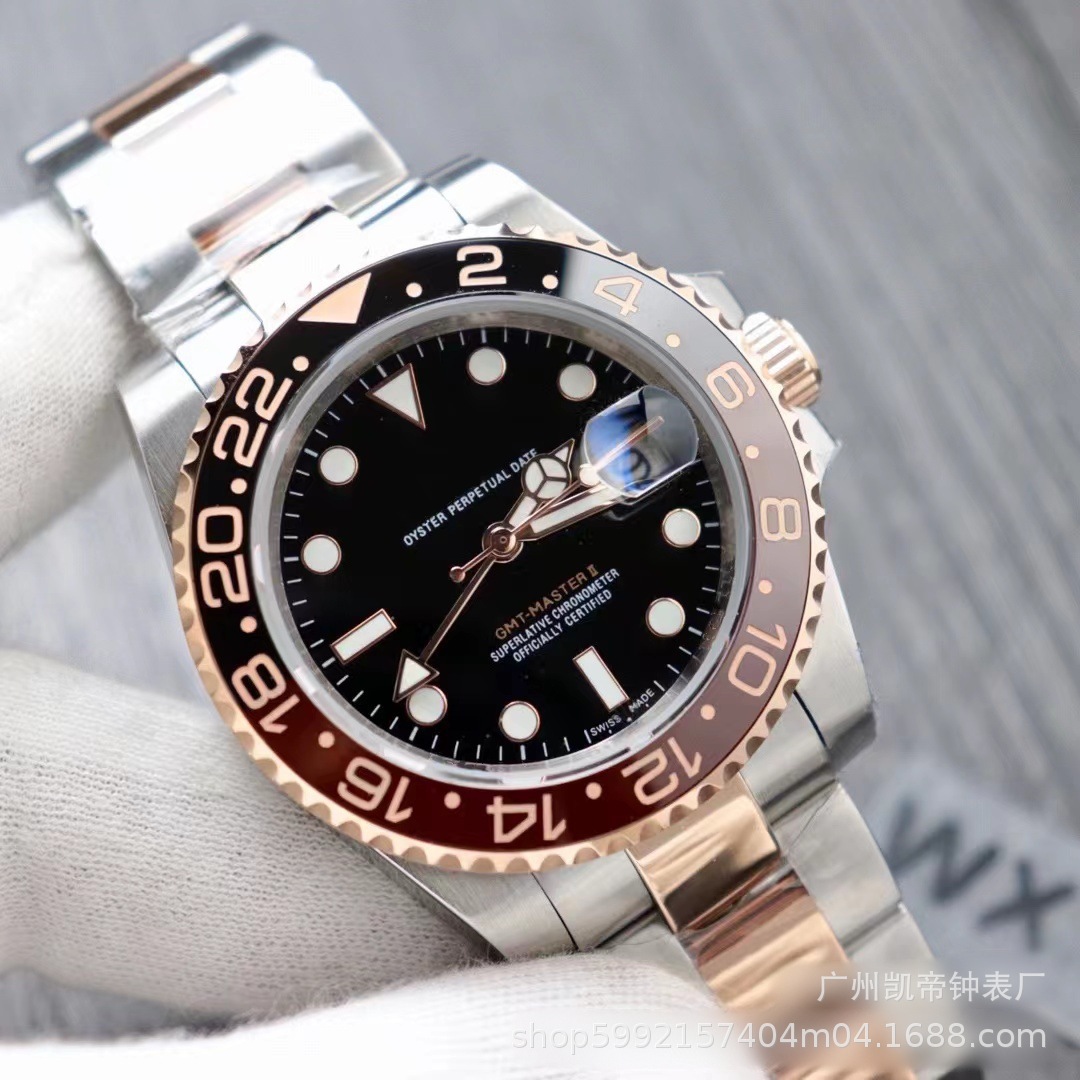 N fábrica lao jia greenwich serie agua fantasma hombres reloj mecánico automático cola círculo C fábrica 3186 reloj al por mayor