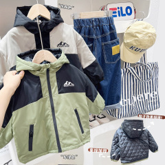 2023 Winter Kids' Clothing: Mid-to-Large Size Boys' Fleece-Quilted, Thickened, Warm Outdoor Jacket & Cotton-Padded Coat—Wholesale