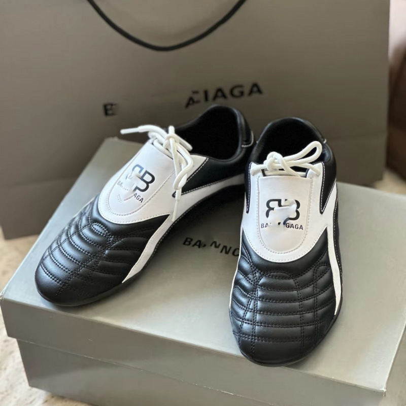 Paris Zen thin-soled football shoes, versatile for autumn and winter, minimalist black and white Ins-style trendy shoes for men and women, casual flat shoes for couples