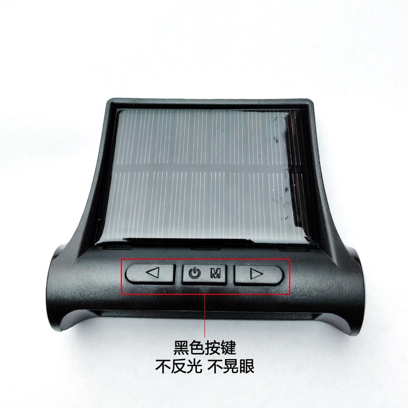 Suitable for solar-powered, wire-free car digital luminous clock, car thermometer, date and time display, analog anti-theft