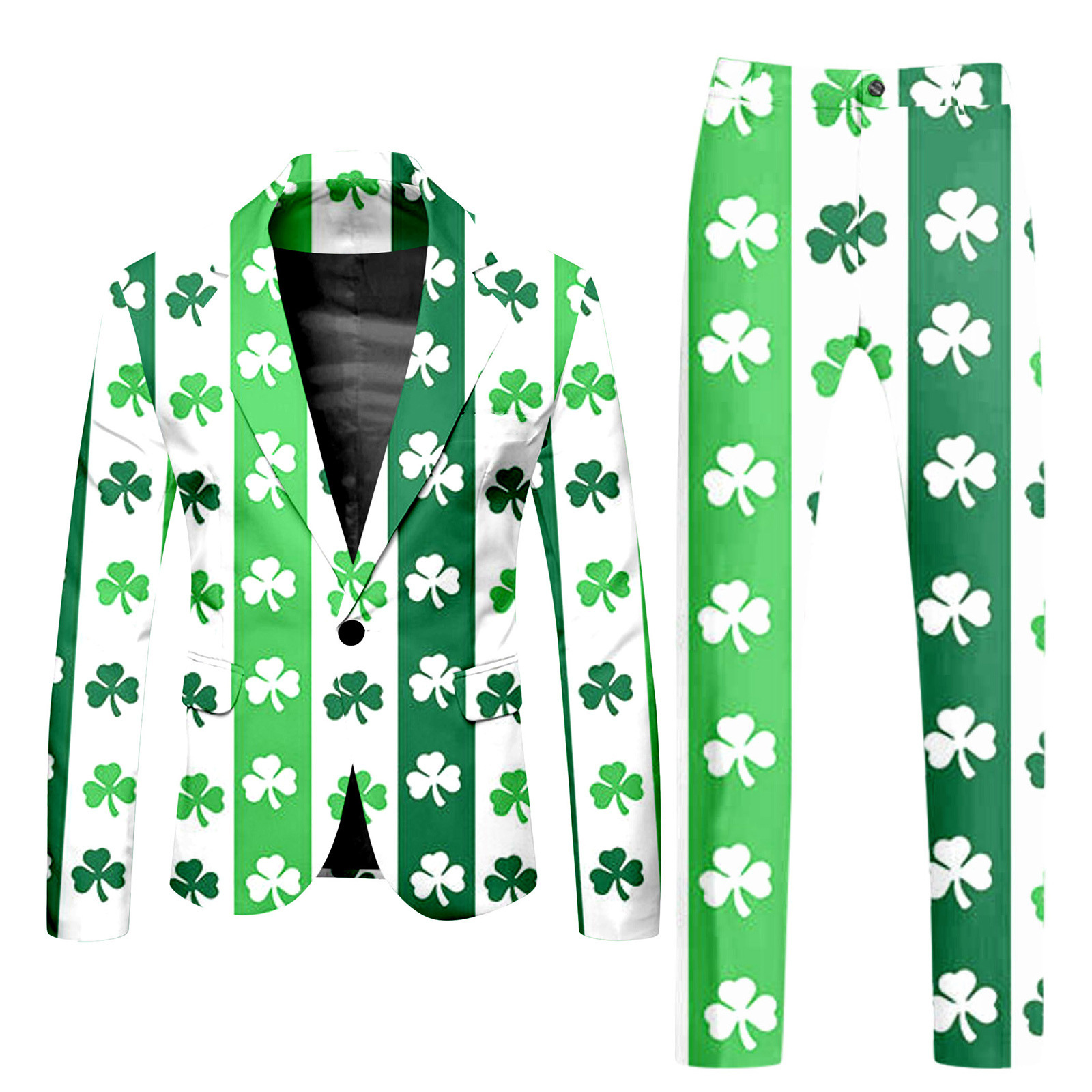 Traje verde fresco y enérgico Traje de estilo de personalidad casual de negocios Traje de un solo botón Pantalones delgados WL8-MR7