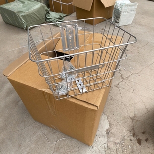Electric car basket front enlarged bicycle front basket electric car front basket iron frame basket battery car blue basket