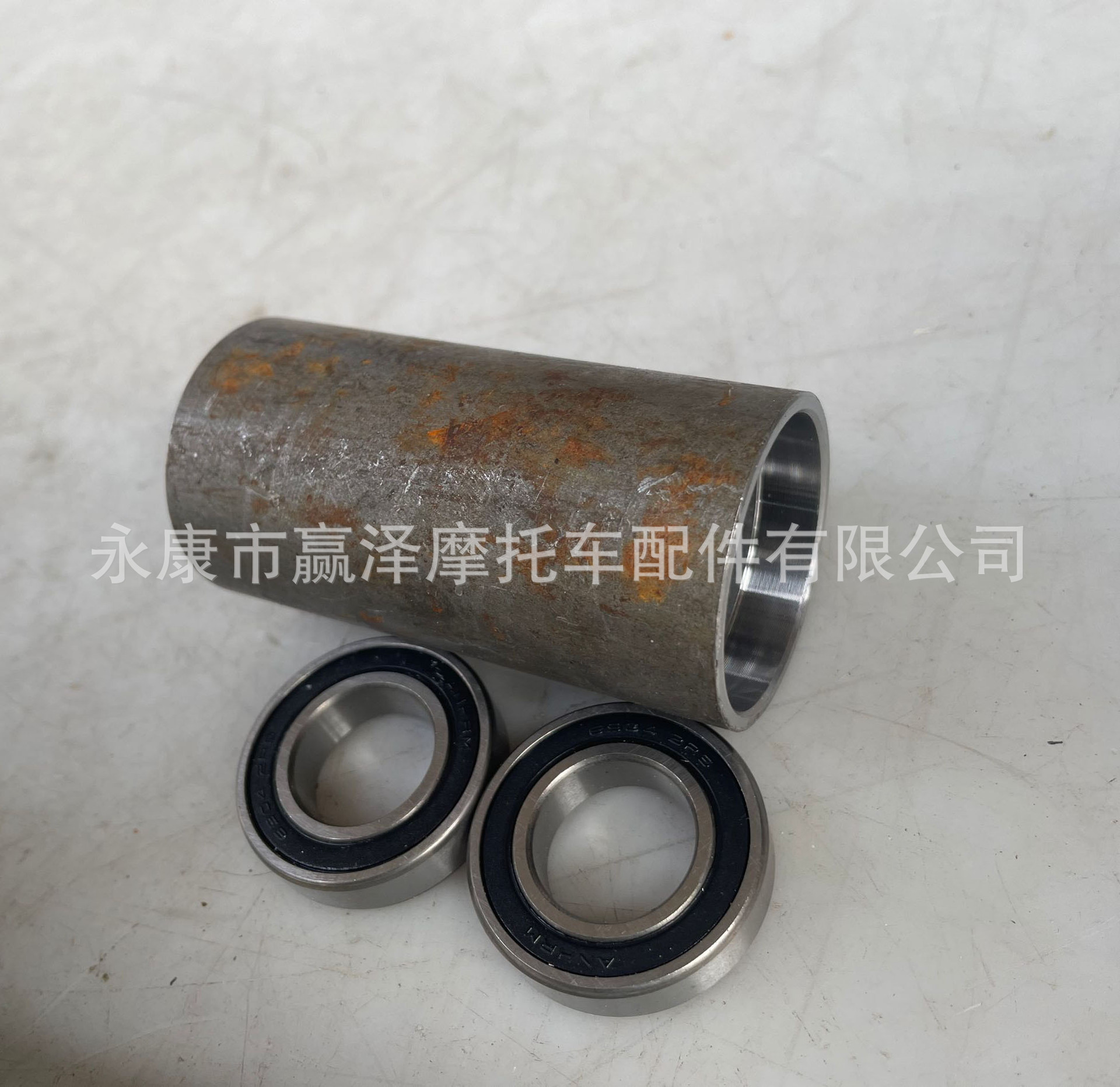 Four-wheel steel tube go-kart electric motorcycle accessory modified steering wheel mount 6-hole bearing housing