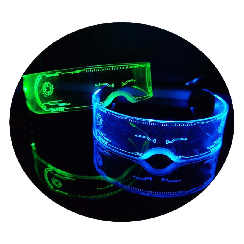 Gafas con tecnología emisora de luz LED de Amazon, gafas coloridas para festivales de música, gafas de ciencia ficción para bar disco