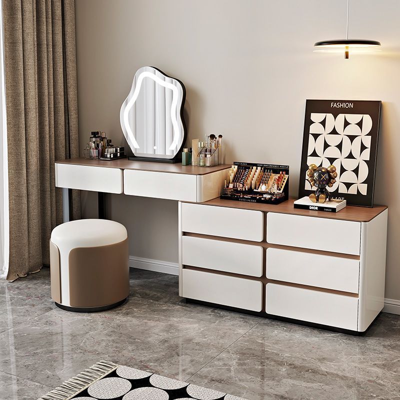 New Solid Wood Italian Slate Dressing Table Bedroom Modern Simple Dressing Table Cupboard Integrated Storage Cabinet Dressing Table