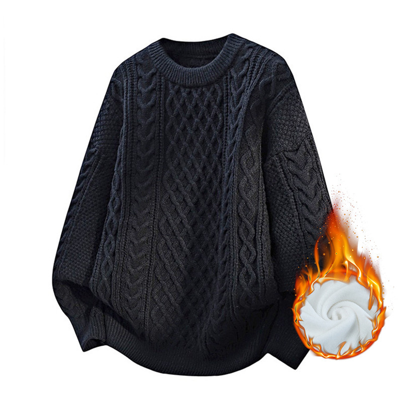 Explosiones transfronterizas de tamaño europeo de gran tamaño de cuello alto este año de vida suéter de Navidad rojo para hombres fábrica de camisetas de punto al por mayor