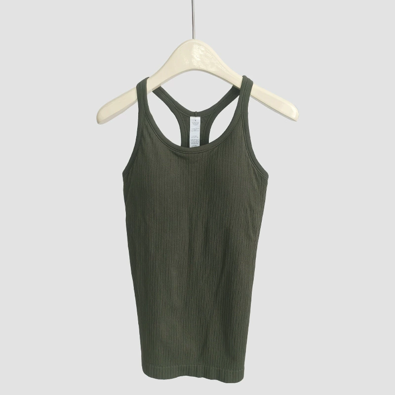 Long Yoga Vest (Women's) Breathable Detachable Sports Top with Removable Cups, 2–8 Sizes