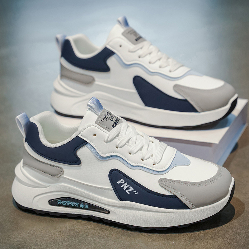 Men's Sports Shoes Autumn New Breathable White Sneakers Trendy Versatile Thick-Soled Casual Running Dad Shoes