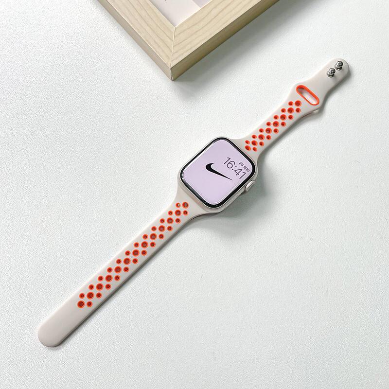 For Apple Watch applewatch Small Man Waist Contrast Breathable Watch Band iwatch7 Generation 65432se