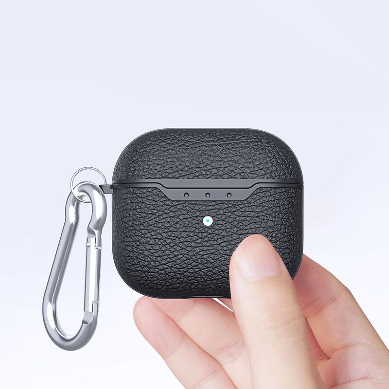 For Apple AirPods4 Generation Litchi Pattern Headphone Case Airpods Pro2 Bluetooth Headphone Case Lock