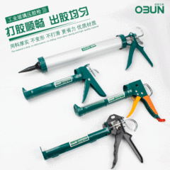 Glue Gun Structure Rotates Half Circle with True Teeth Glass Gluing Gun Manual Aluminum Alloy Cylinder Type Filling Soft Glue Gun Tool