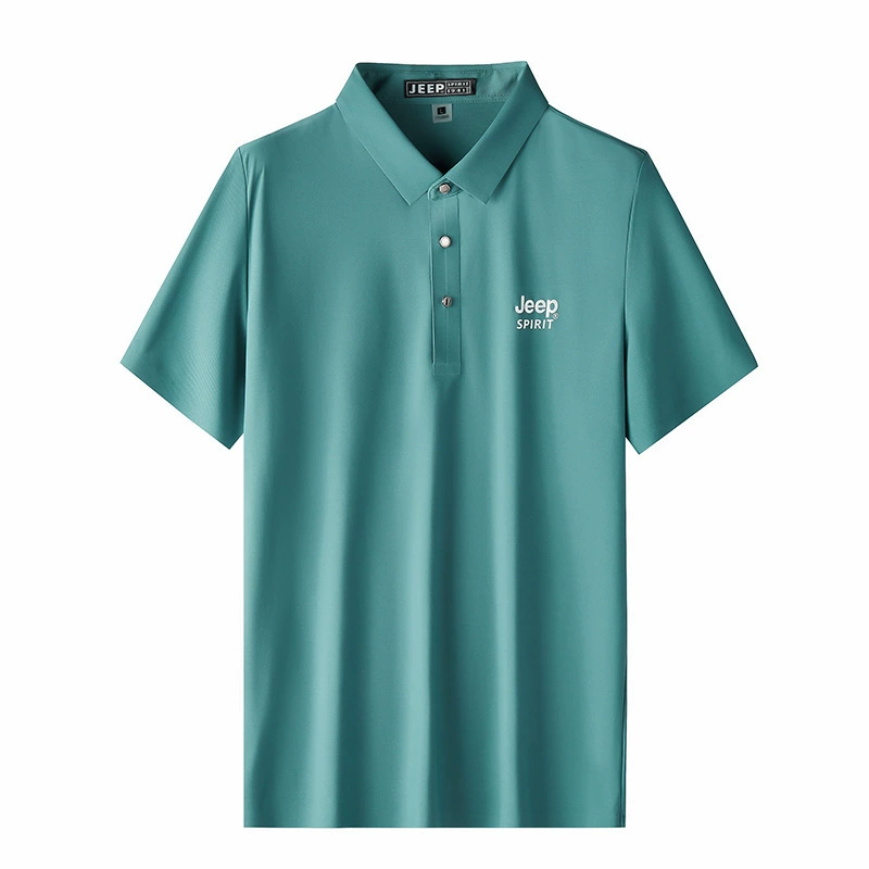 Summer solid base thin comfortable quick dry polo, with short sleeve