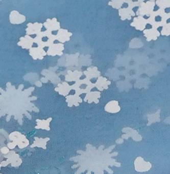 Fabricante de nueva impresión offset snowflake ropa de niños tela de malla suave tela de malla