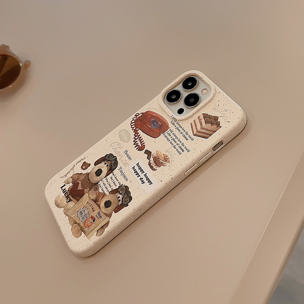 Funda para teléfono retro con diseño de perro, compatible con iPhone 17 Pro Max, iPhone 15, acabado mate para iPhone 13, a prueba de golpes para iPhone 16, suave para iPhone X