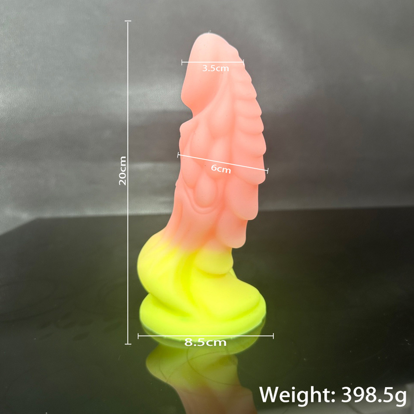 Liquid Silicone Dildo for Women, Shaped Anal Plug and Gradient Anal Beads, Colorful — detail image 6