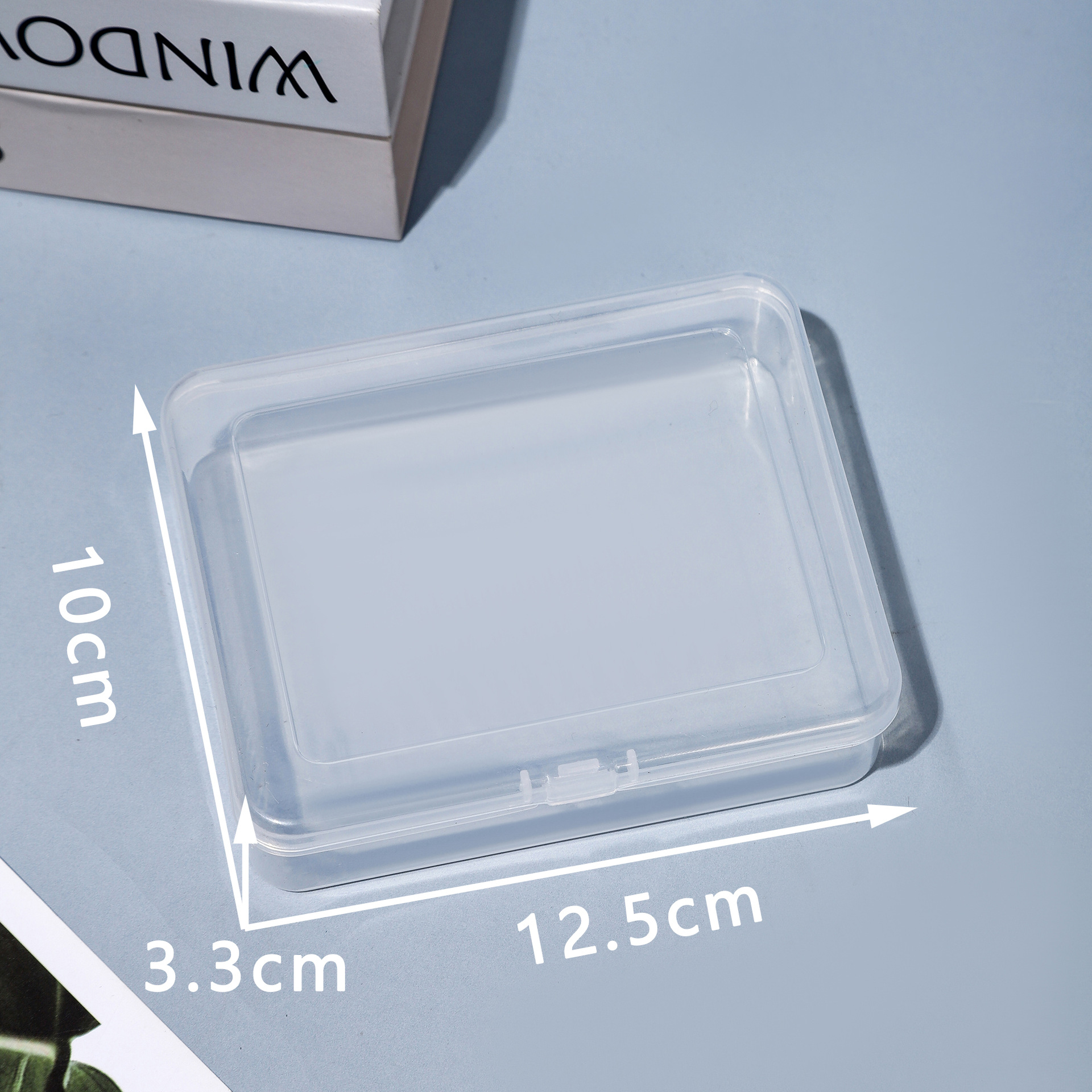 正方形の透明なプラスチックの小さい方の箱の耳栓の箱の装飾品の収納箱の部品の箱のアクセサリーの数珠の箱の漁具の箱