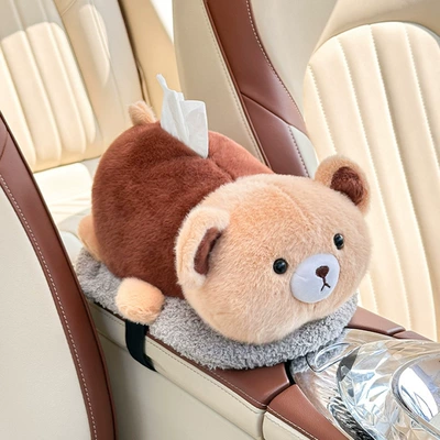 Car tissue box/set Bamboo Charcoal Bag Creative Plush - bamboo-charcoal-bagpaper-towel-two-in-one-bear