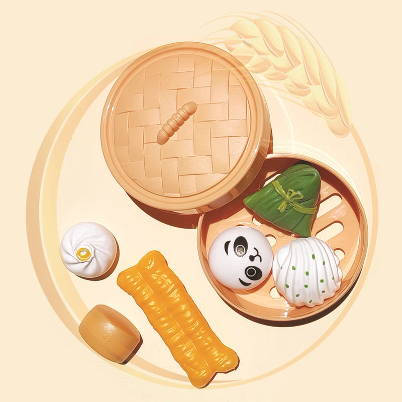 Fábrica al por mayor chino y occidental comida cocina juguetes simulación alimentos juguetes vapor hamburguesa pizza niños jugar casa traje