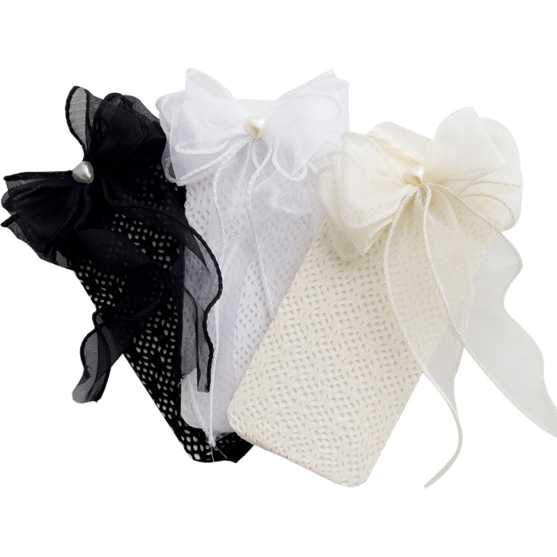 Verano fino Lolita arco niñas medias de encaje calcetines de encaje princesa japonesa calcetines rectos de la pantorrilla