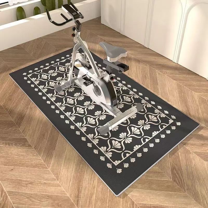 Dynamic Cycling Mat, Treadmill, Shock-Absorbing and Noise-Reducing Mat, Elliptical Machine, Indoor Fitness Exercise, Soundproof Carpet