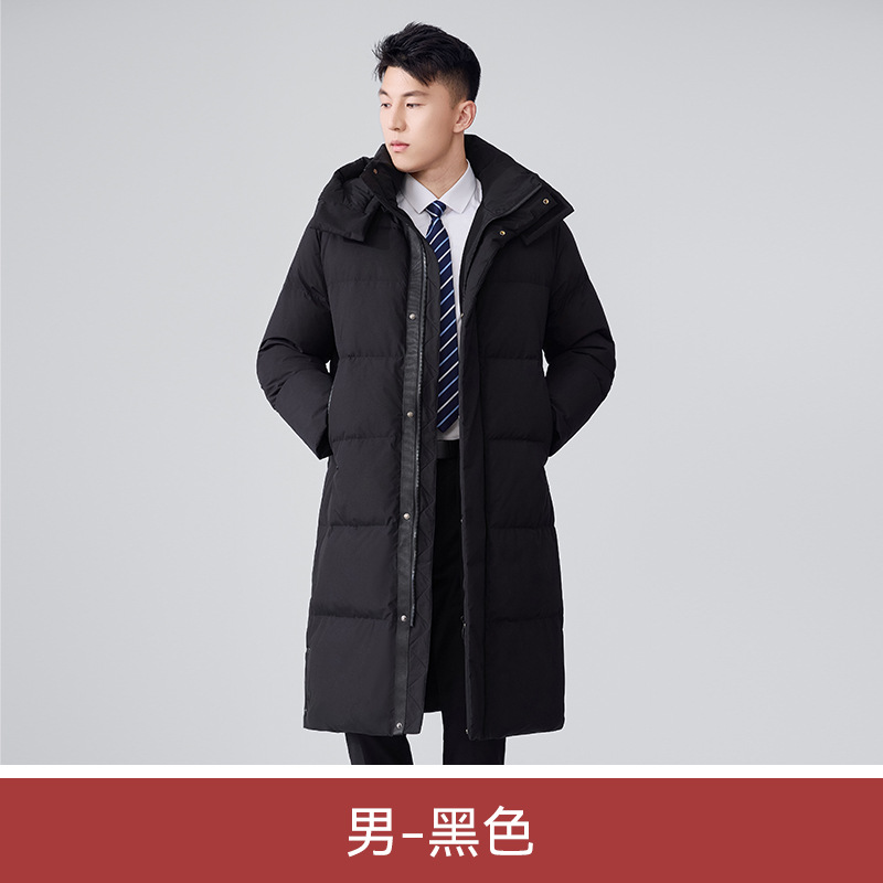 남성용 블랙 다운 재킷