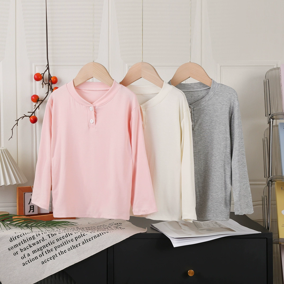 男单上衣莫代尔儿童打底上衣长袖t恤薄款长袖T恤弹力女童打底衫