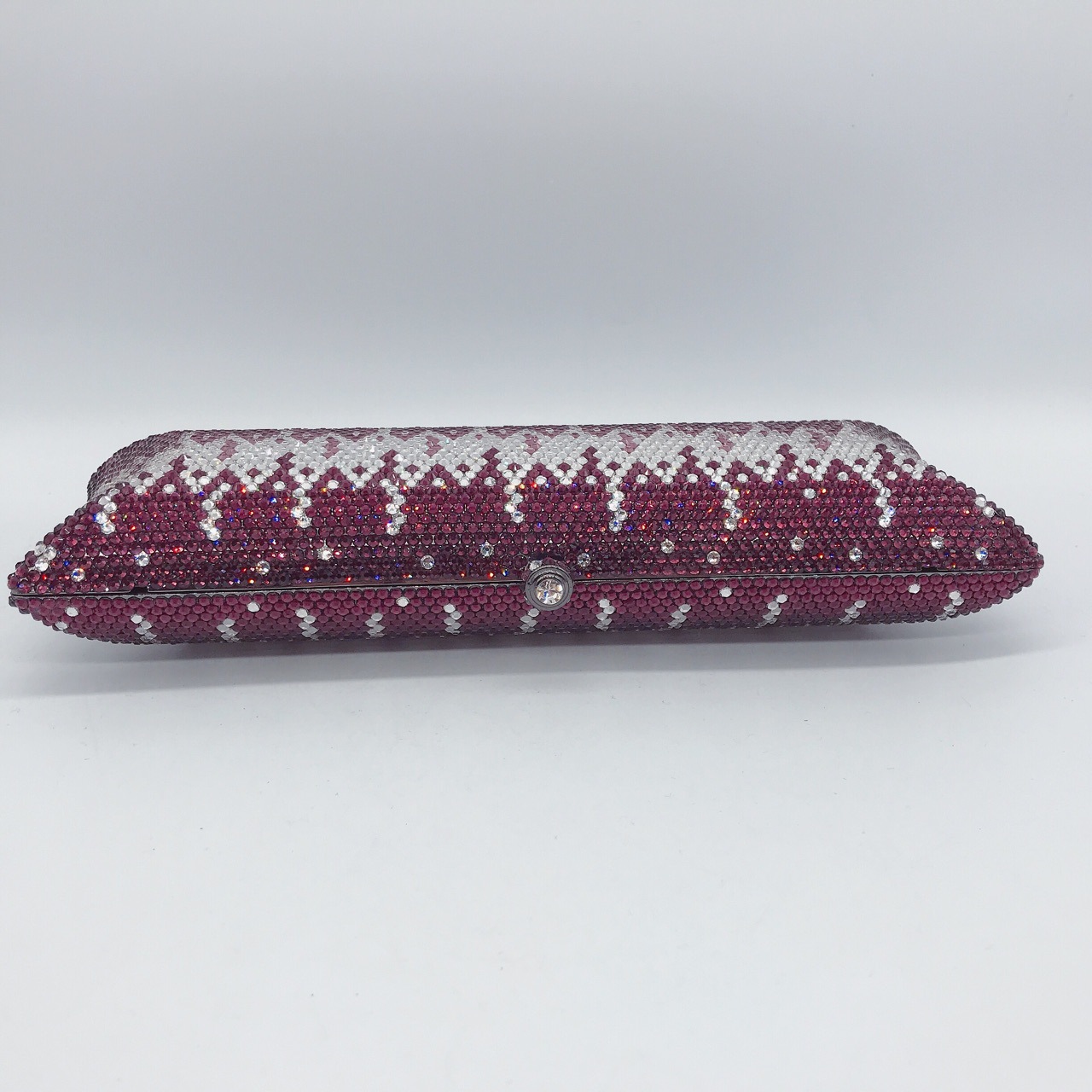 Túi clutch nữ đính đá rhinestone cầm tay hộp cứng dự tiệc — 10 # xanh ngọc chi tiết 32