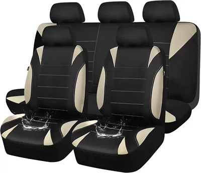 Universal Car Seat Cushion | Universal seat cover - beige-2-piece-set-single-seat