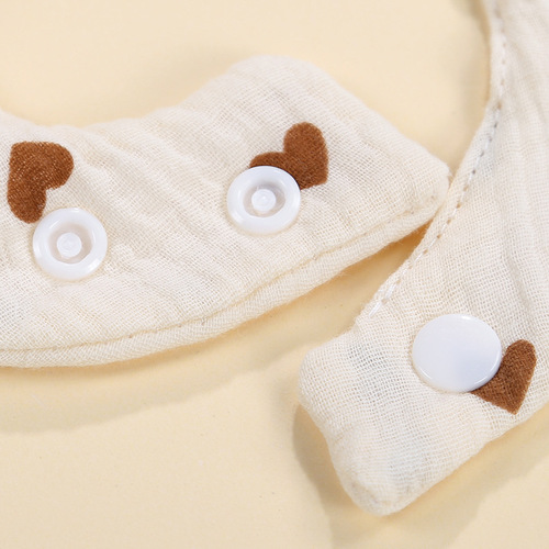 Baby saliva napkin cotton wrinkled cloth petal bib Korean style baby saliva pocket infant anti-vomiting milk towel rice pocket