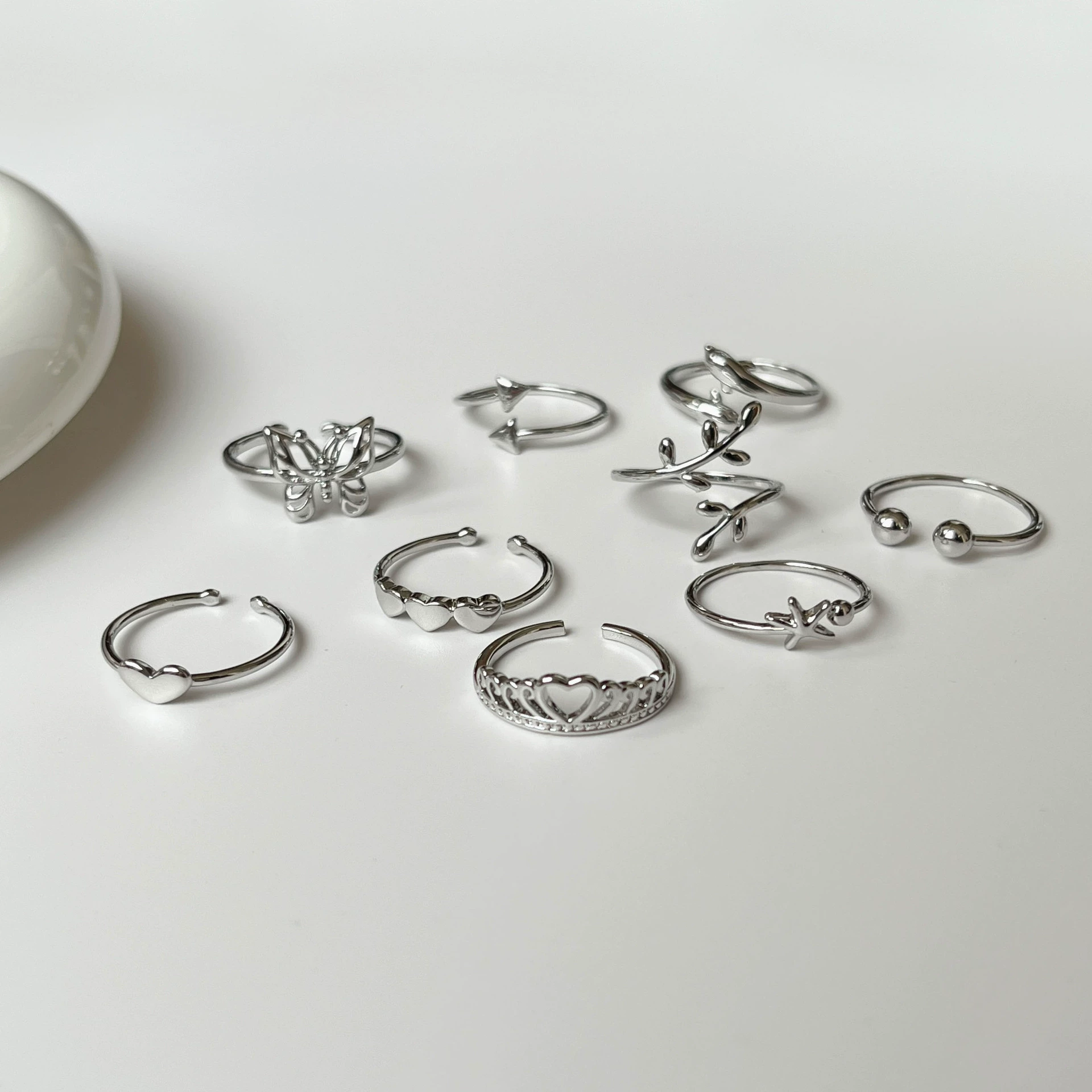 Adjustable Fashion Ring, open‑adjustable copper plated, simple elegant index finger