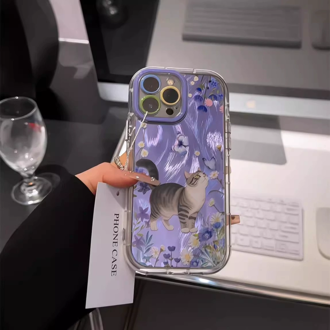 Apple, фиолетовый iPhone 16, кремовый чехол для телефона, iPhone 14 Pro Max