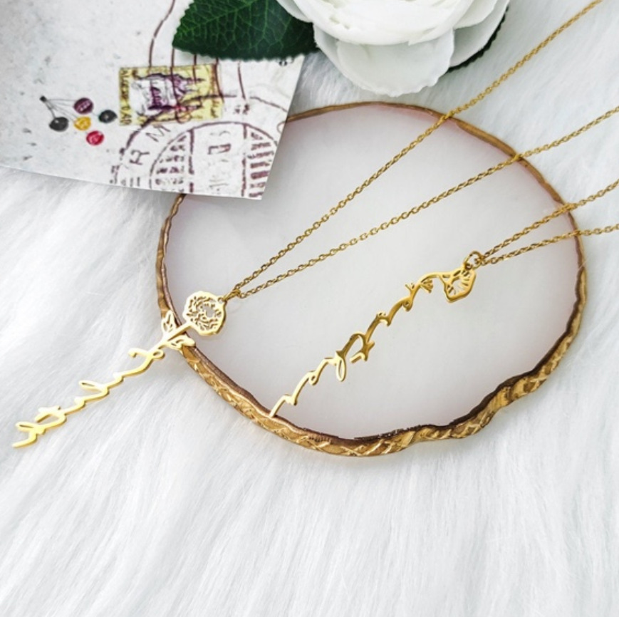 Fashion Simple Style Flower Stainless Steel Plating Necklace