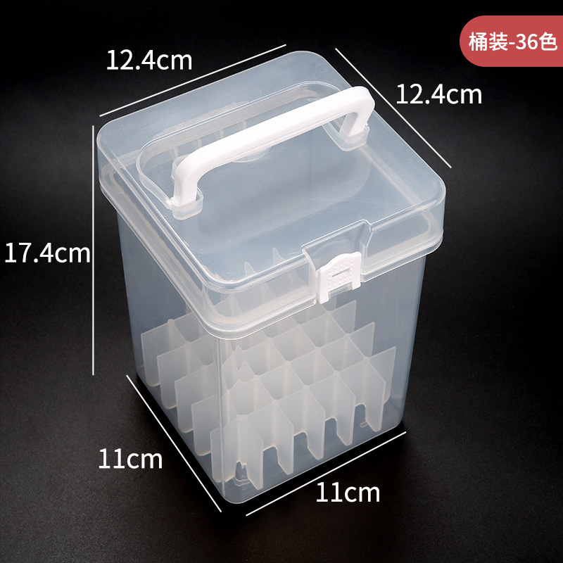 Caja de marcador del fabricante caja de pluma de plástico compartimiento caja de presentación titular de la pluma caja de almacenamiento caja de papelería de plástico al por mayor