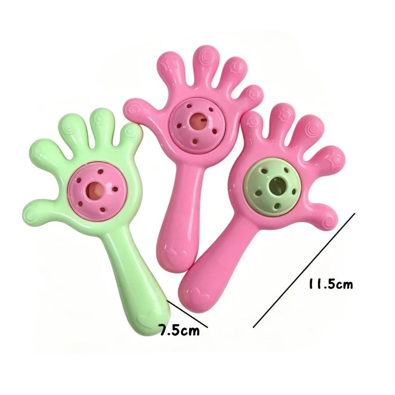 New baby pacifier, baby hand rattle, educational soothing playhouse dining tray, eco-friendly rattle doll, creative toy