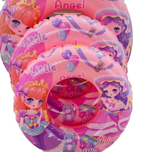 Swimming ring for children and girls, thickened beginner swimming equipment, cute cartoon baby inflatable floating ring, armpit ring