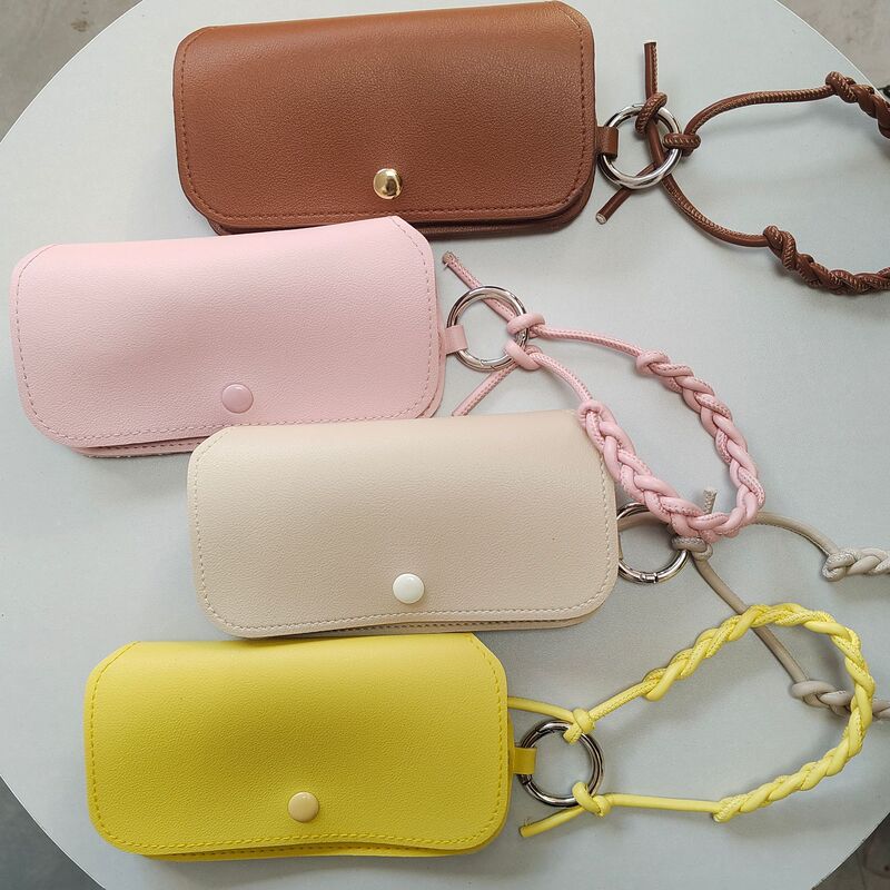 Fairy Leather Portable Glasses Case Hanging Bag Hanging Wrist Glasses Storage Box Travel Lightweight Sunglasses Case