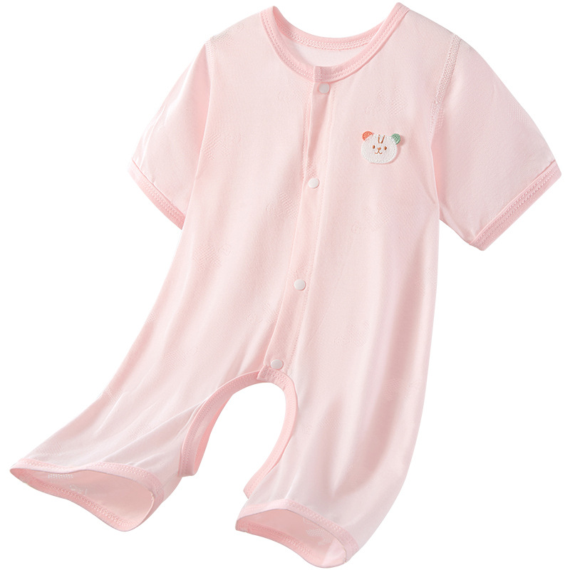 Baby summer overcoat recién nacido delgado pijama abierto de mangas cortas para niños, niñas y niños, ropa de verano para bebés image 6