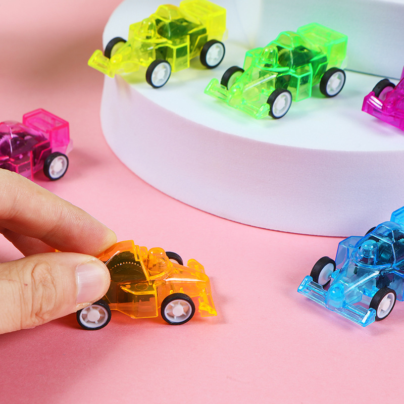 Transparente coche de juguete mini coche lindo niño serie de retorno de impulso móvil transfronterizo