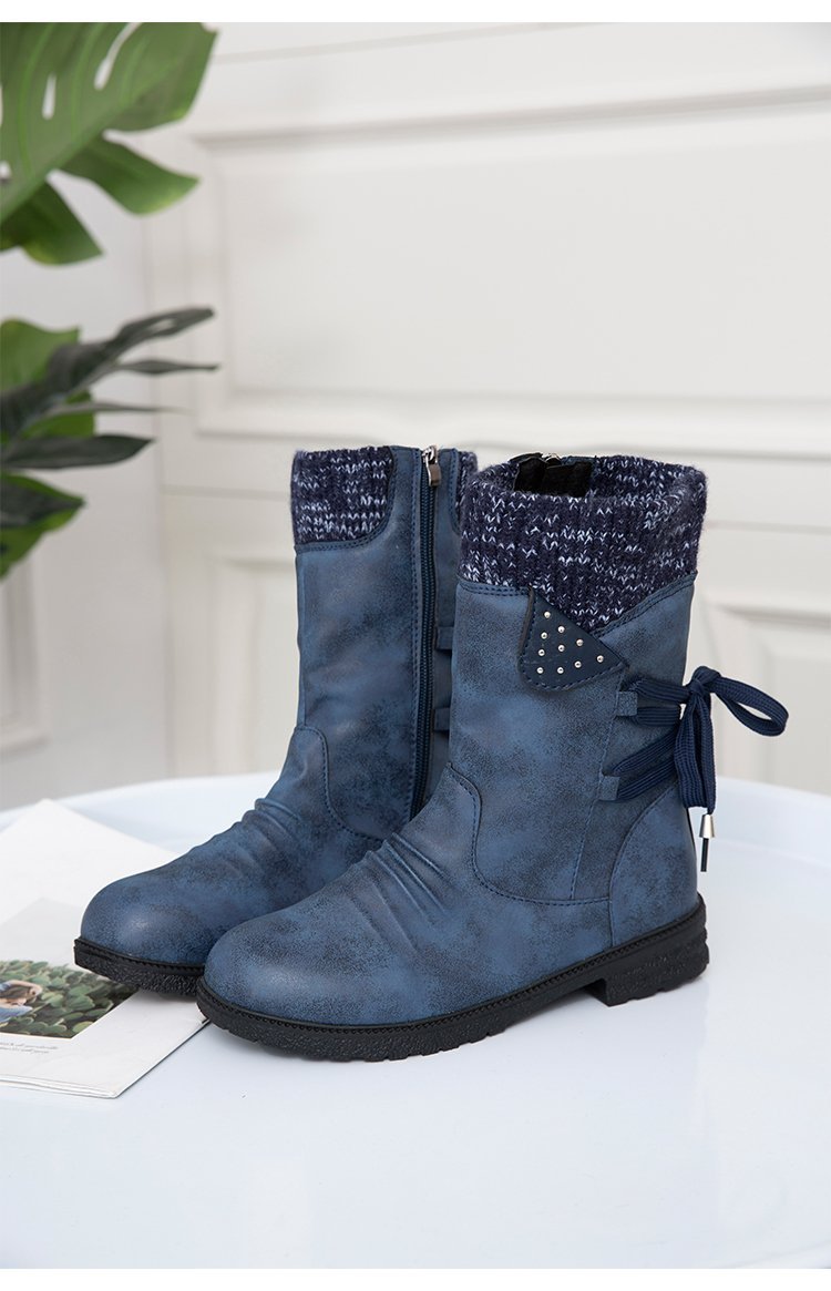 Large Size Short Boots Women Fashion Explosion Outer Boots Women Solid Color Low Heel Short Boots_voghion.com