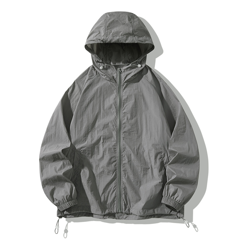 Chaqueta de Protección Solar con Capucha para Pareja, de Nailon, Con Capucha, para Uso Diario