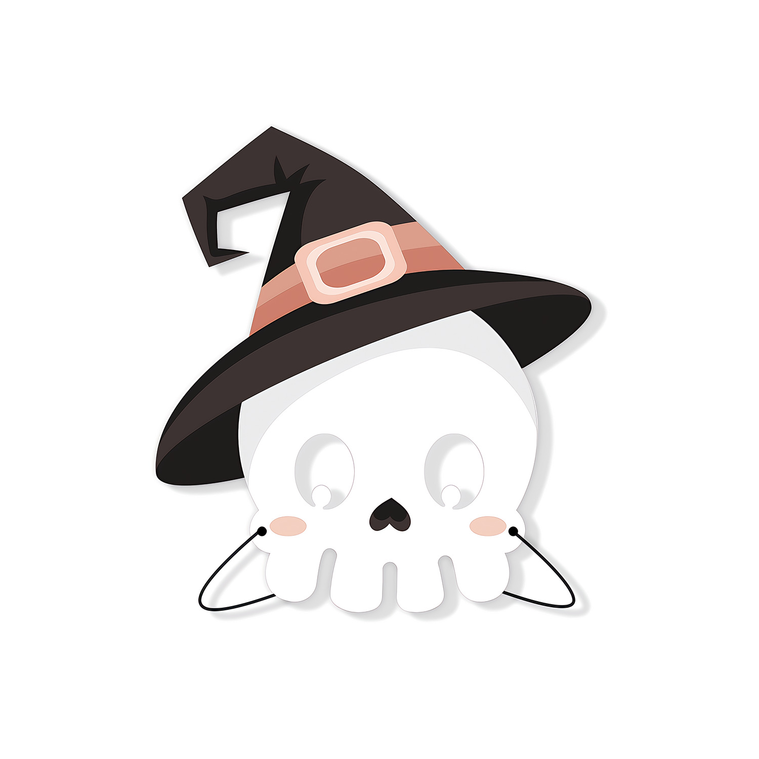 Halloween blanco máscara de cartón kindergarten hecho a mano DIY material creativo dibujos animados niños mascarada apoyos